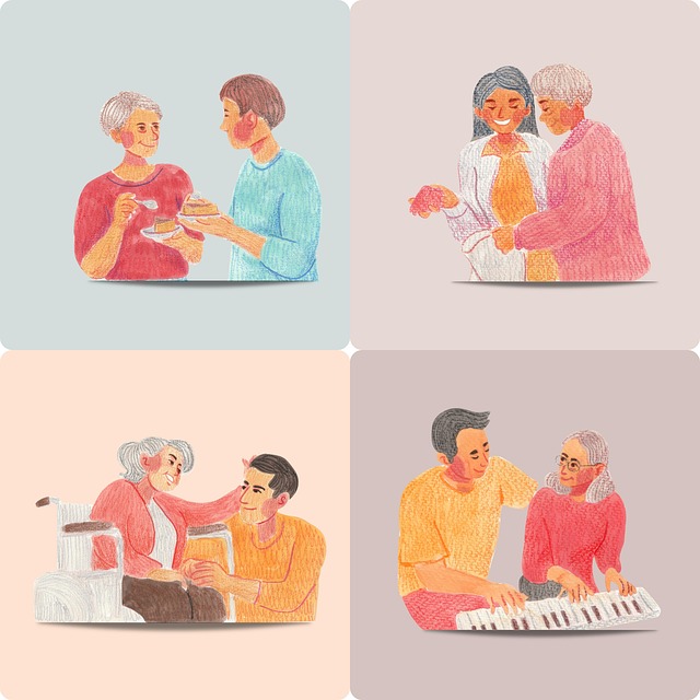senior caring for indoor houseplants on a bright windowsill